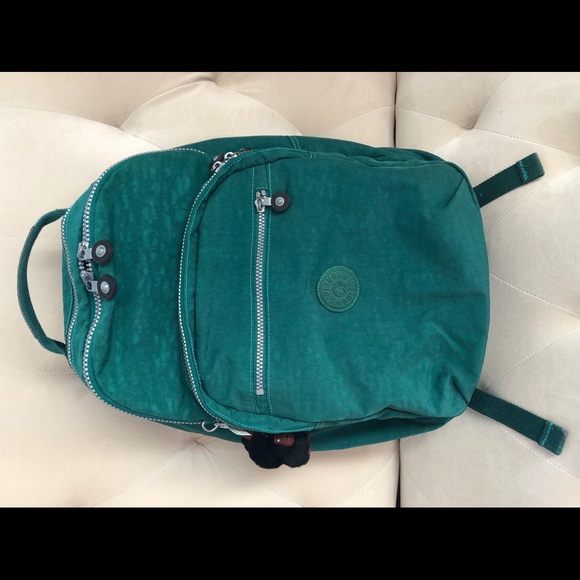 Kipling Handbags - Emerald Green Kipling Backpack. Great Condition!
